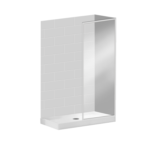 CHROME FIXED SHOWER PANEL 36''x 79''