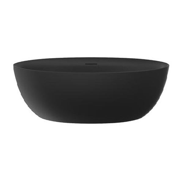 60'' matte black freestanding bathtub