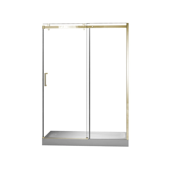 60'' brushed brass shower door