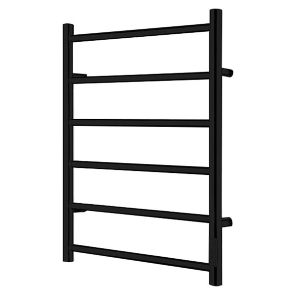 Matte Black Towel Warmer 6 Bars Round