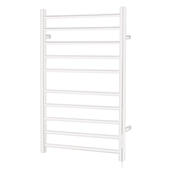 Glossy White Towel Warmer 10 Bars Round