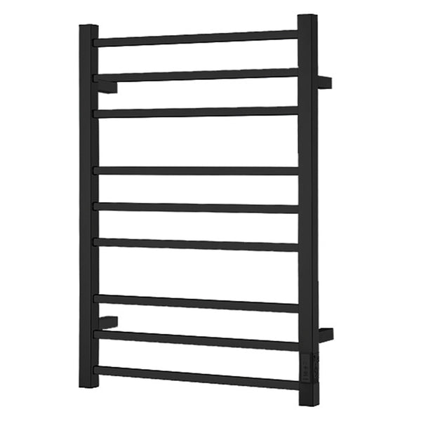 Matte Black Towel Warmer 9 Bars Square