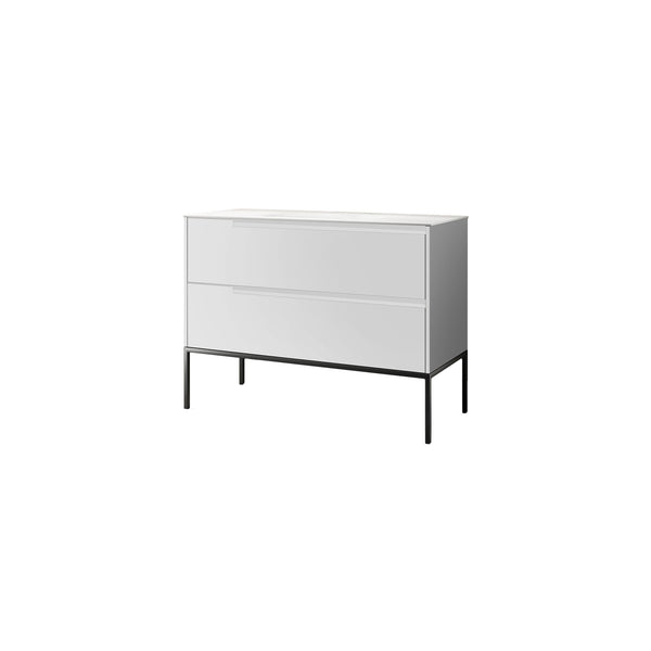 48'' VANITY ON LEGS 2 DRAWERS MATTE WHITE