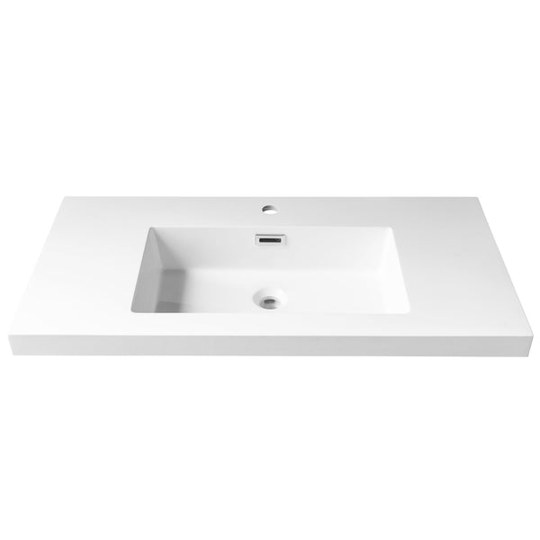 18''X 35'' semi-recessed polymer sink