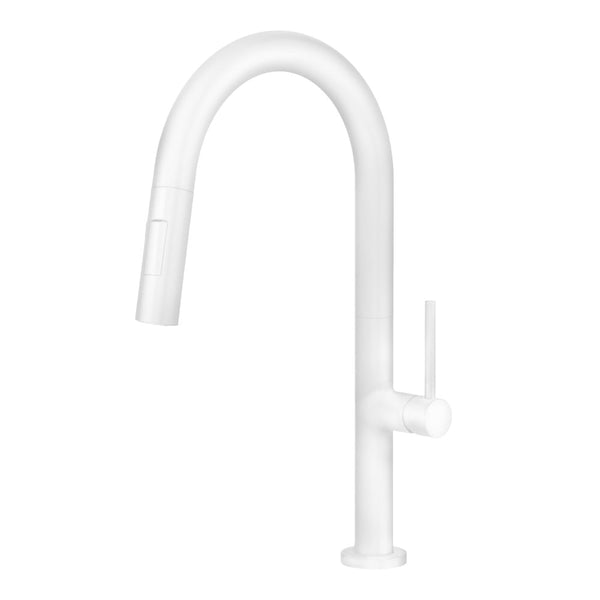 Pull Out Kitchen Faucet Matte White