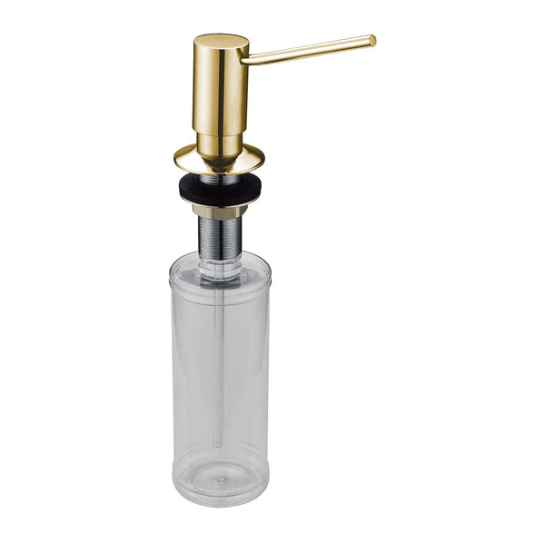 Brushed brass (Gold) undermount round soap dispenser