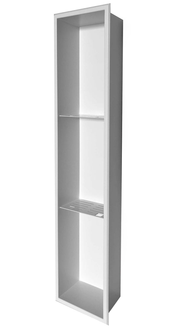 36X8 Matte white Shower Niche