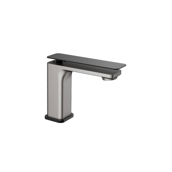 Brushed Nickel & Matte Black Basin Faucet