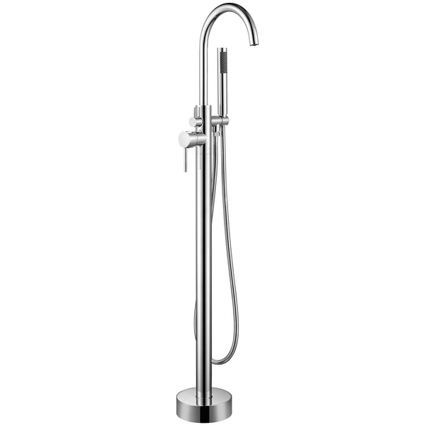 Chrome Round Freestanding Faucet