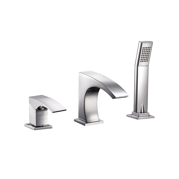 Chrome 3Pcs Bathtub Faucet