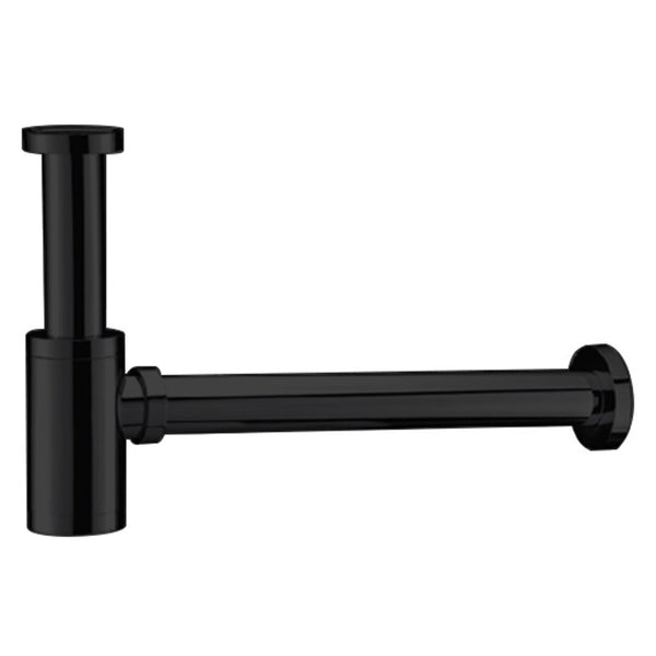 Matte black decorative waste drain trap