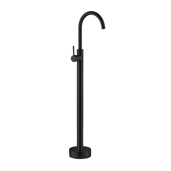 Freestanding Round Matte Black Faucet Without Handshower