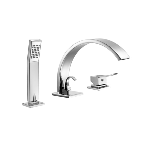 Chrome 3Pcs Bathtub Faucet