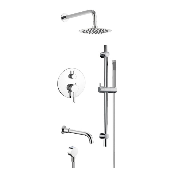 Chrome Round Bath Shower Kit II